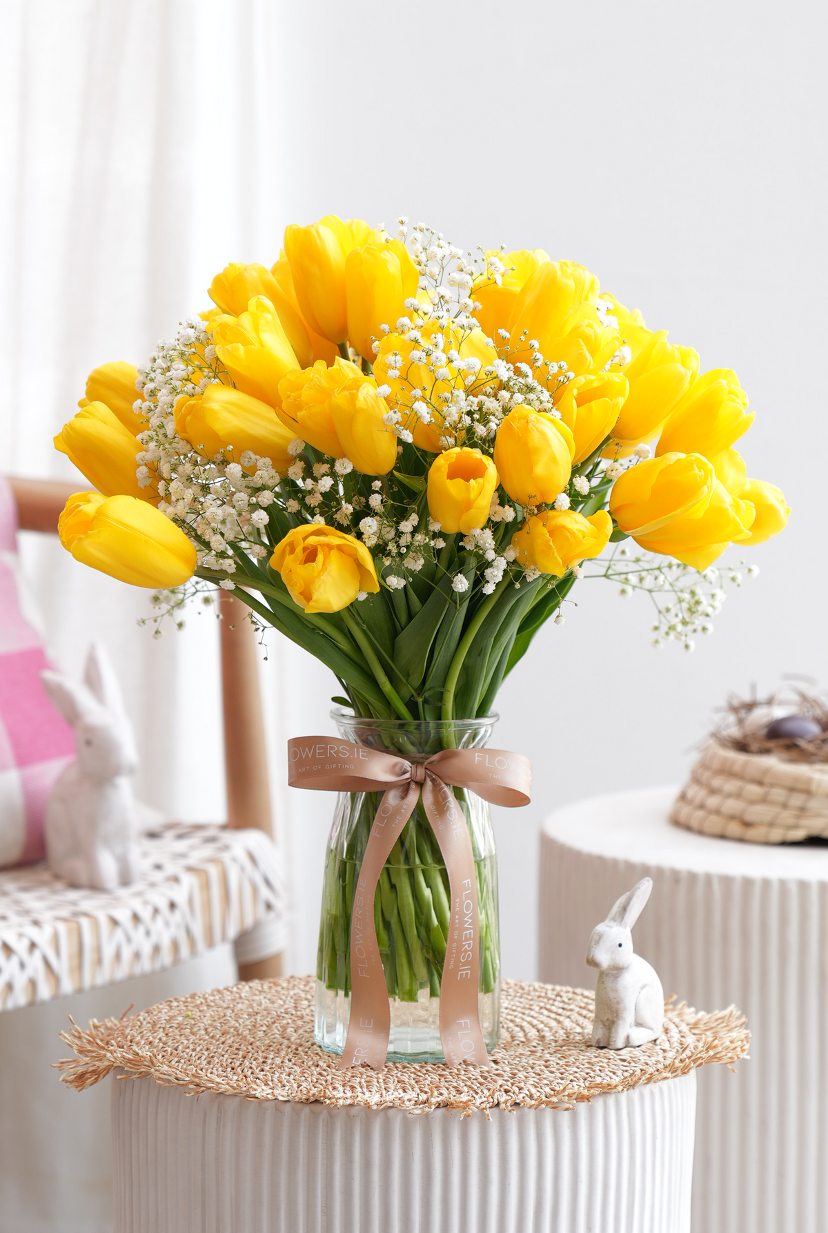 Luxury Yellow Tulips - Vase