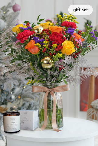 Vibrant Christmas - Vase with Candle