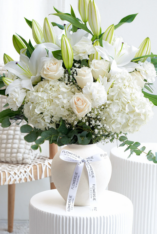 Mother's Day Wonderfully White - Ceramic Vase