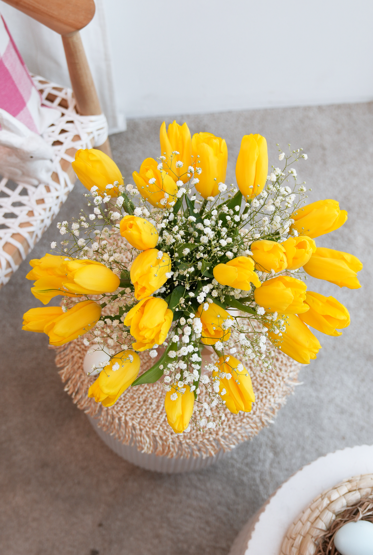 Get Well Luxury Yellow Tulips - Vase