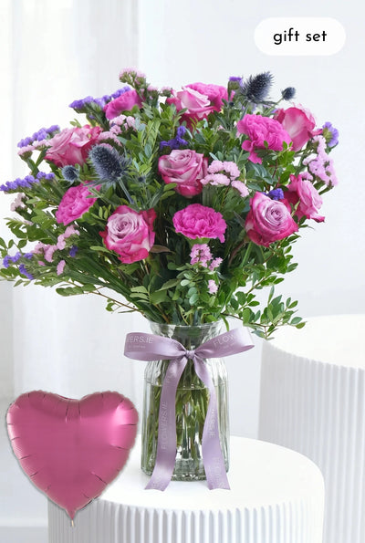 Lavender Floral - Vase Gift Set