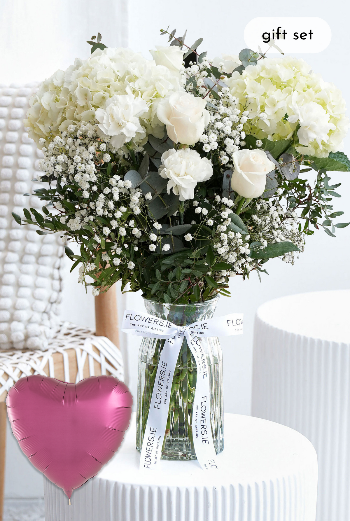 Perfect White - Vase Gift Set