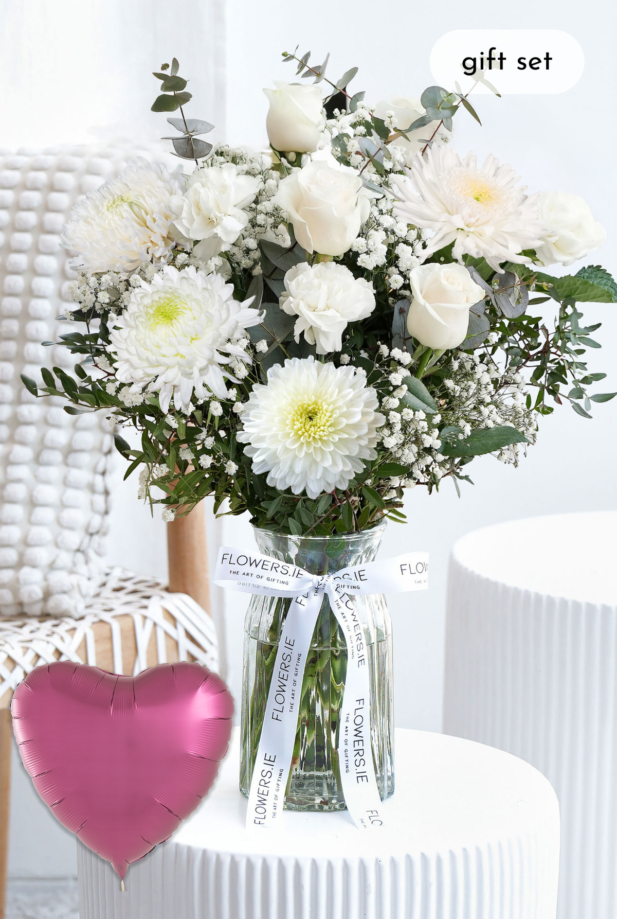 White Serenity - Vase Gift Set