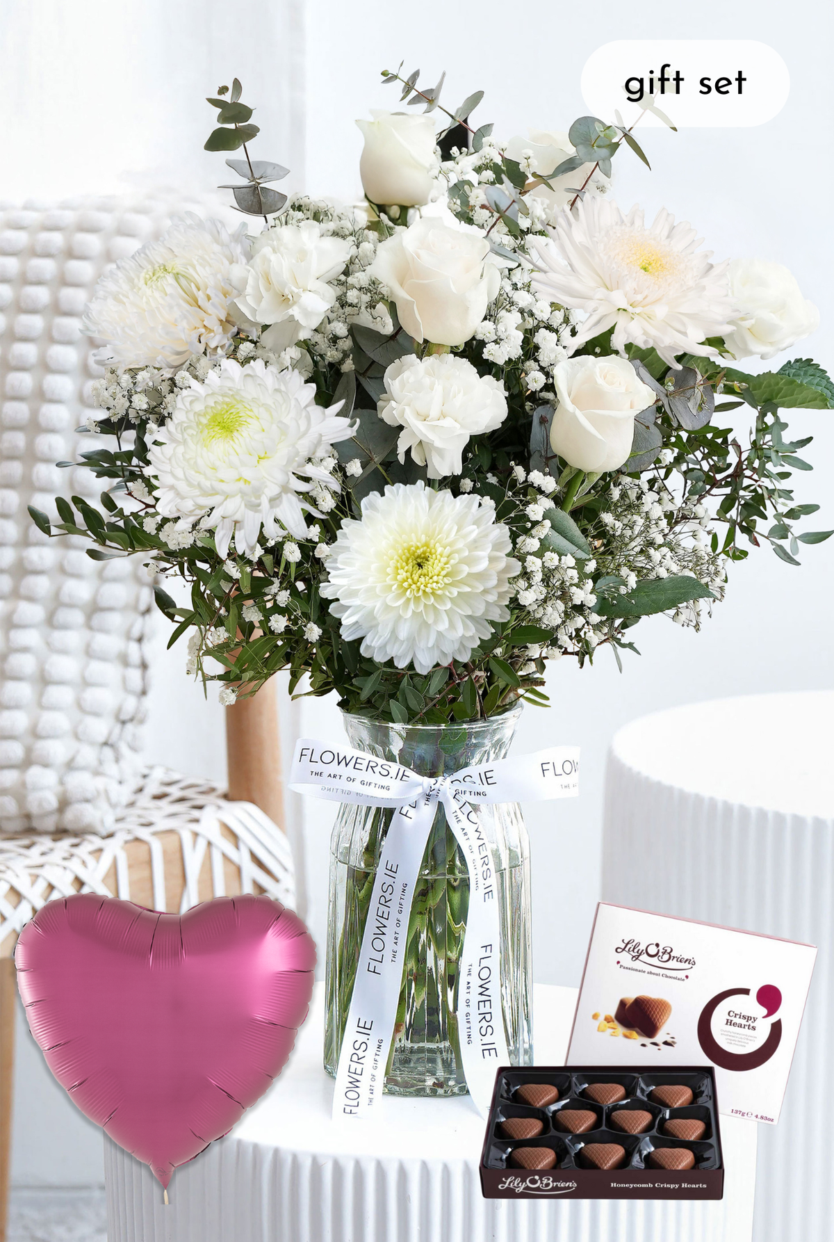 White Serenity - Vase Gift Set