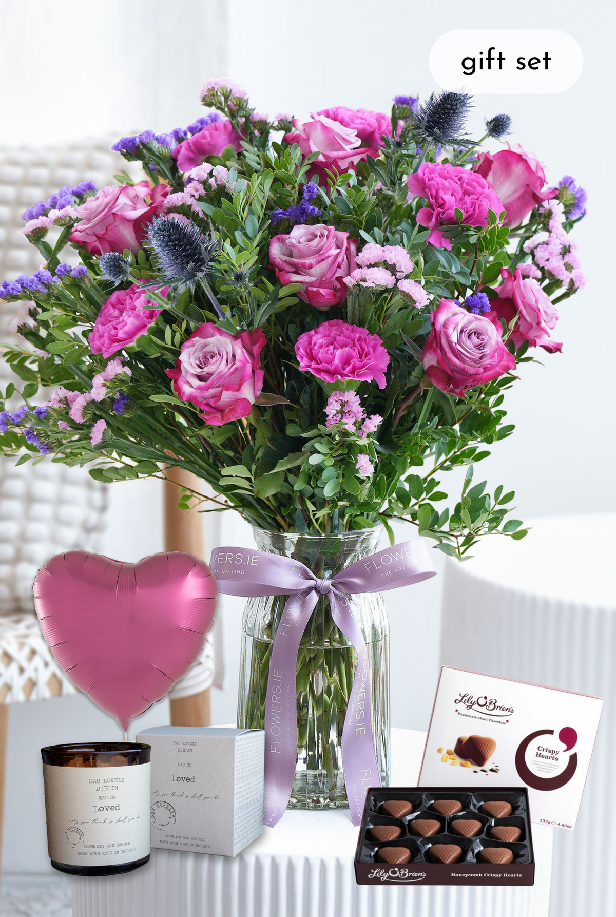 Lavender Floral - Vase Gift Set