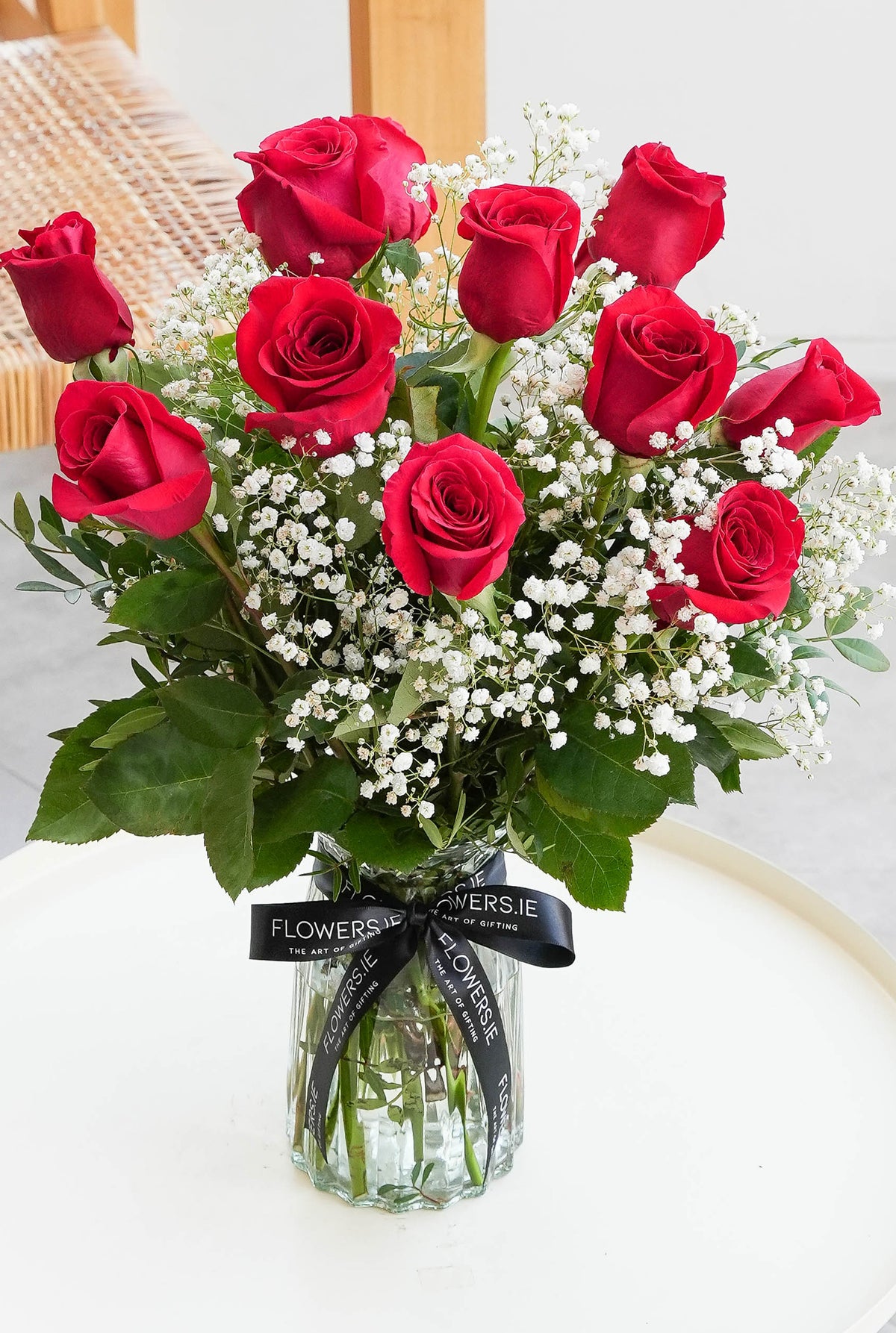Long Stem Red Roses in a vase