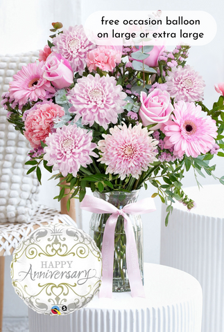 Anniversary Pink Delight - Vase
