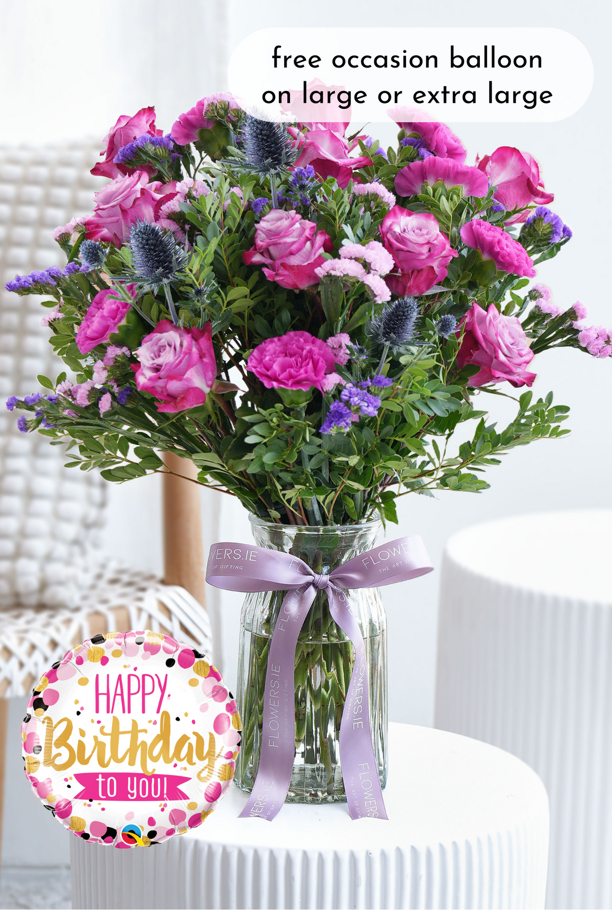 Birthday Lavender Floral - Vase