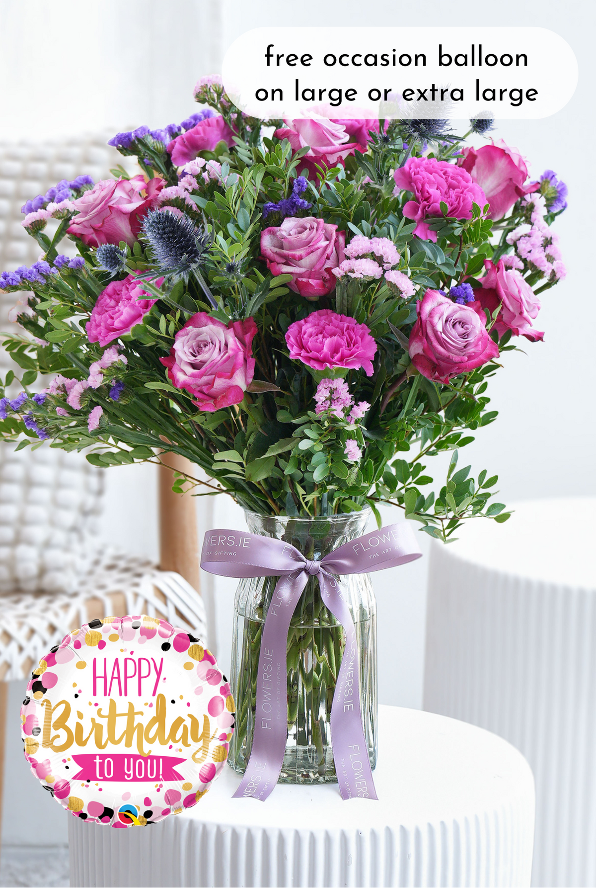 Birthday Lavender Floral - Vase