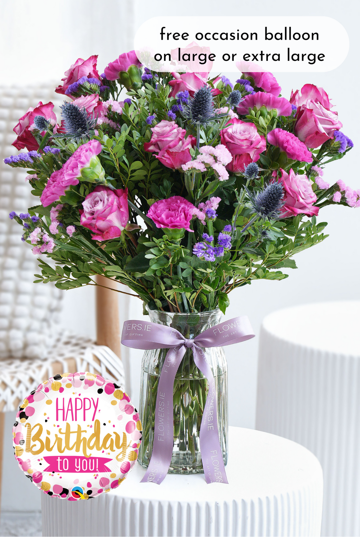 Birthday Lavender Floral - Vase