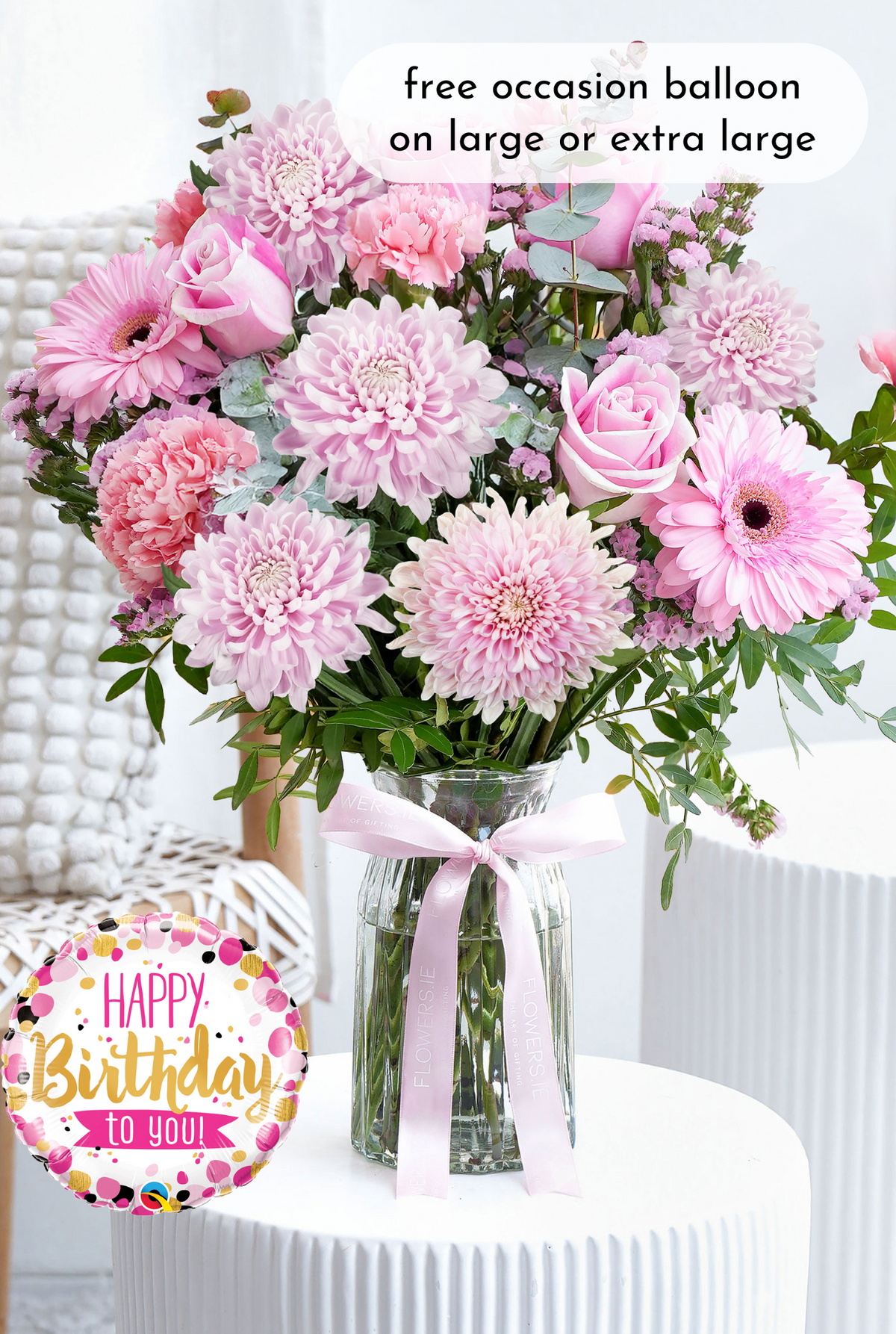 Birthday Pink Delight - Vase