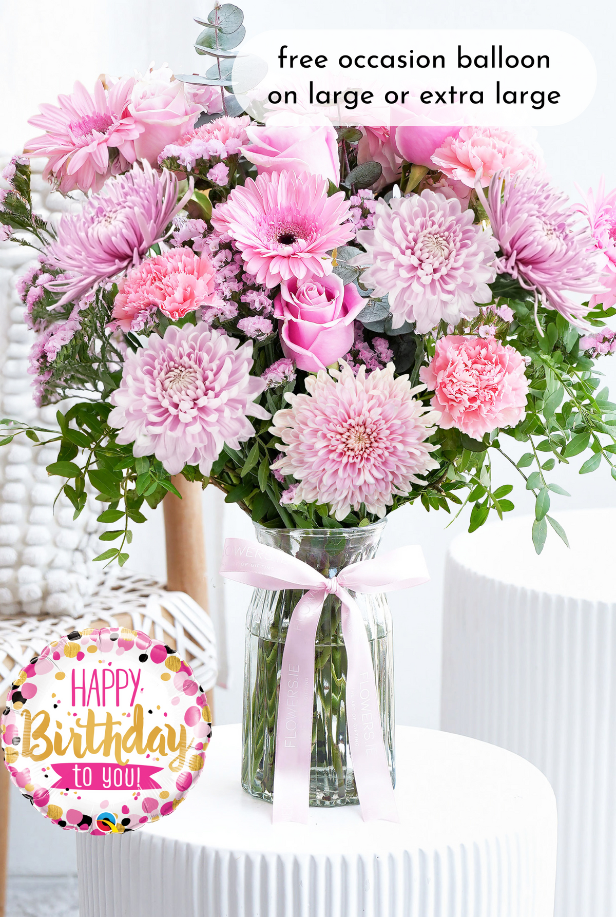 Birthday Pink Delight - Vase