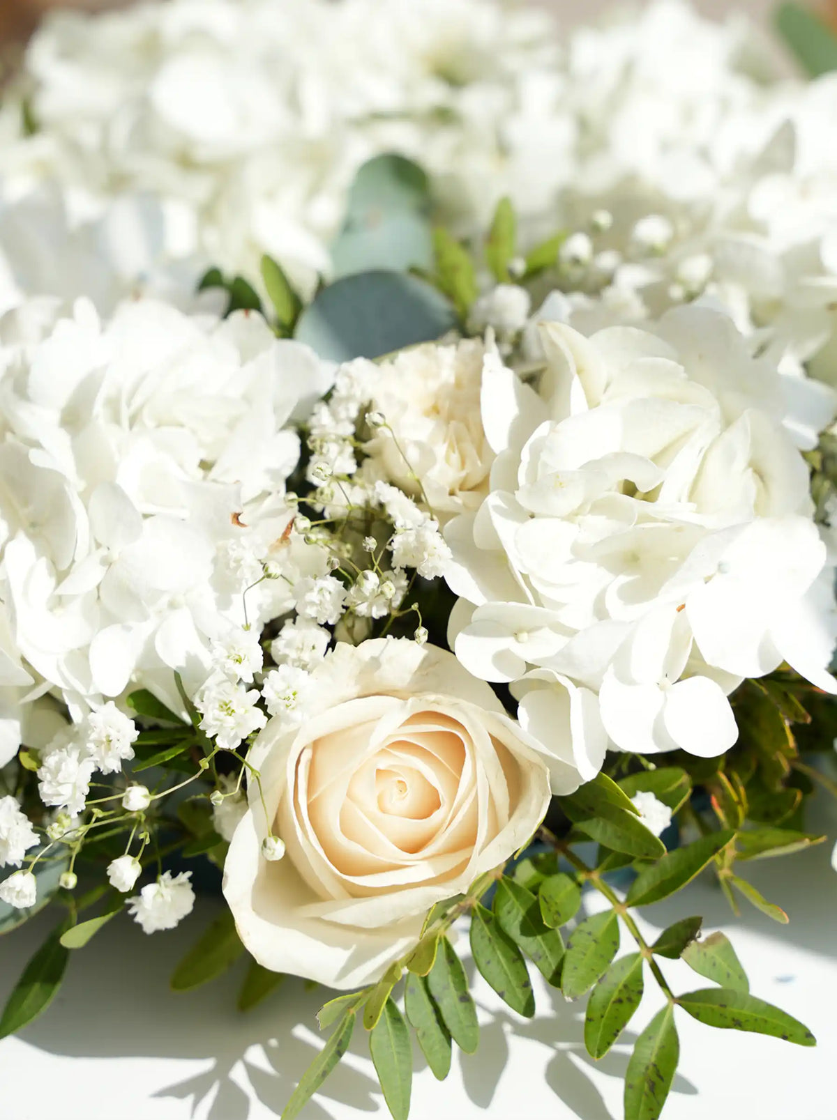 Perfect White Funeral Wreath