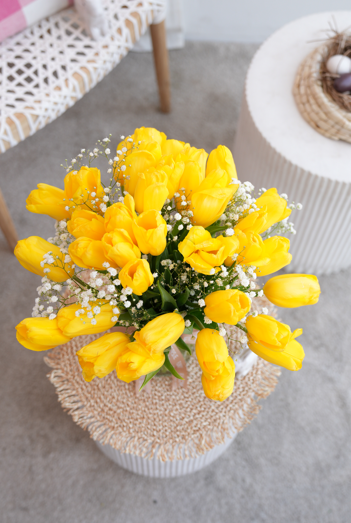 Luxury Yellow Tulips - Vase