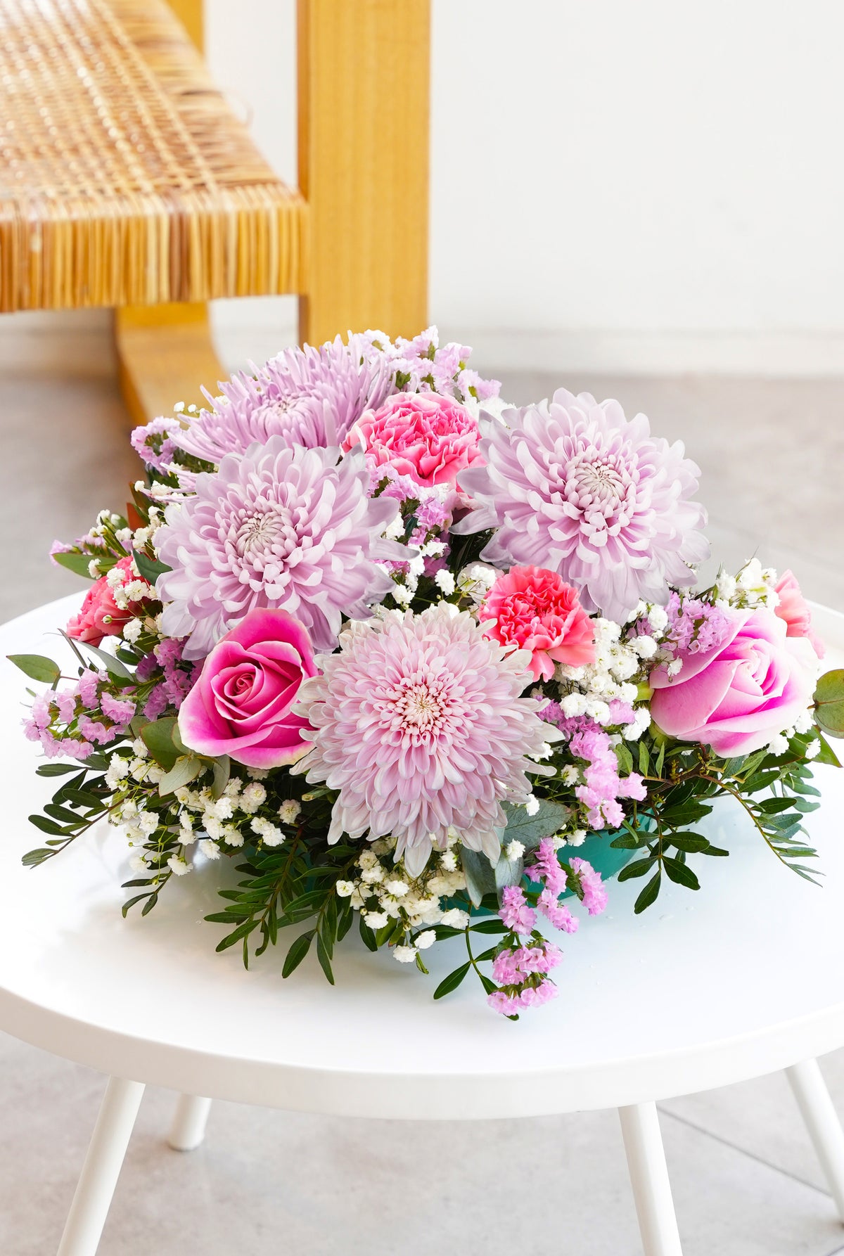 Pink Delight Funeral Posy Pad