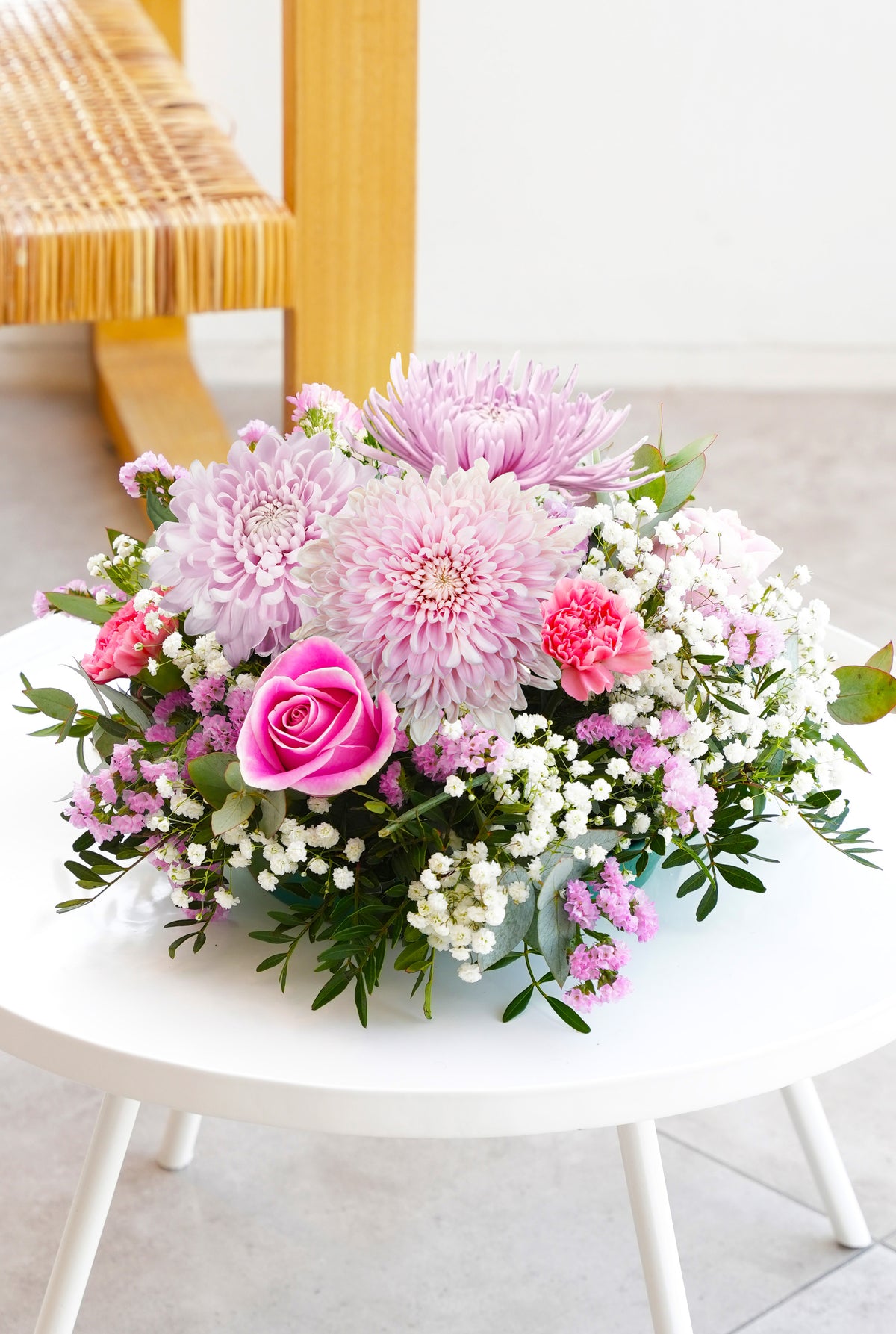 Pink Delight Funeral Posy Pad