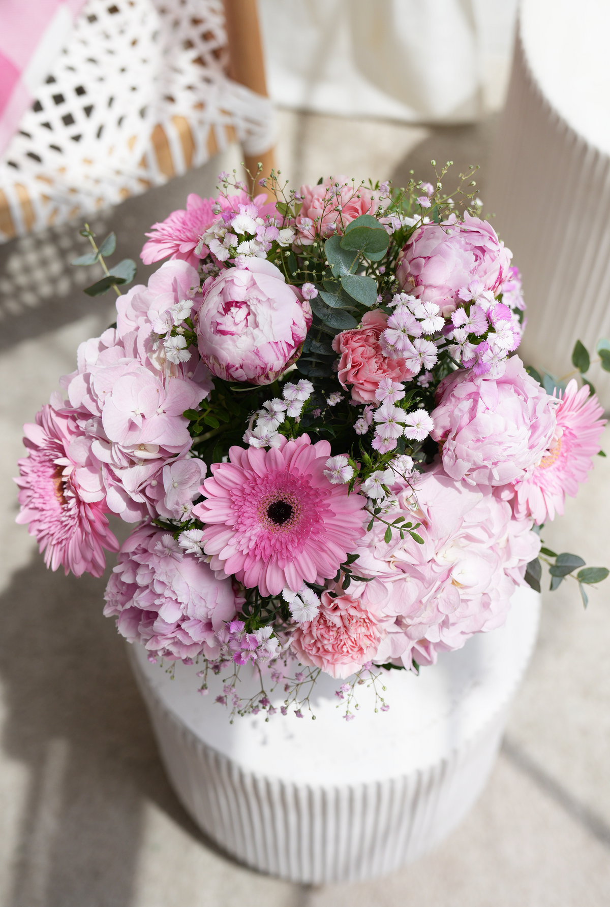 Get Well Peony Pretty Pink - Vase