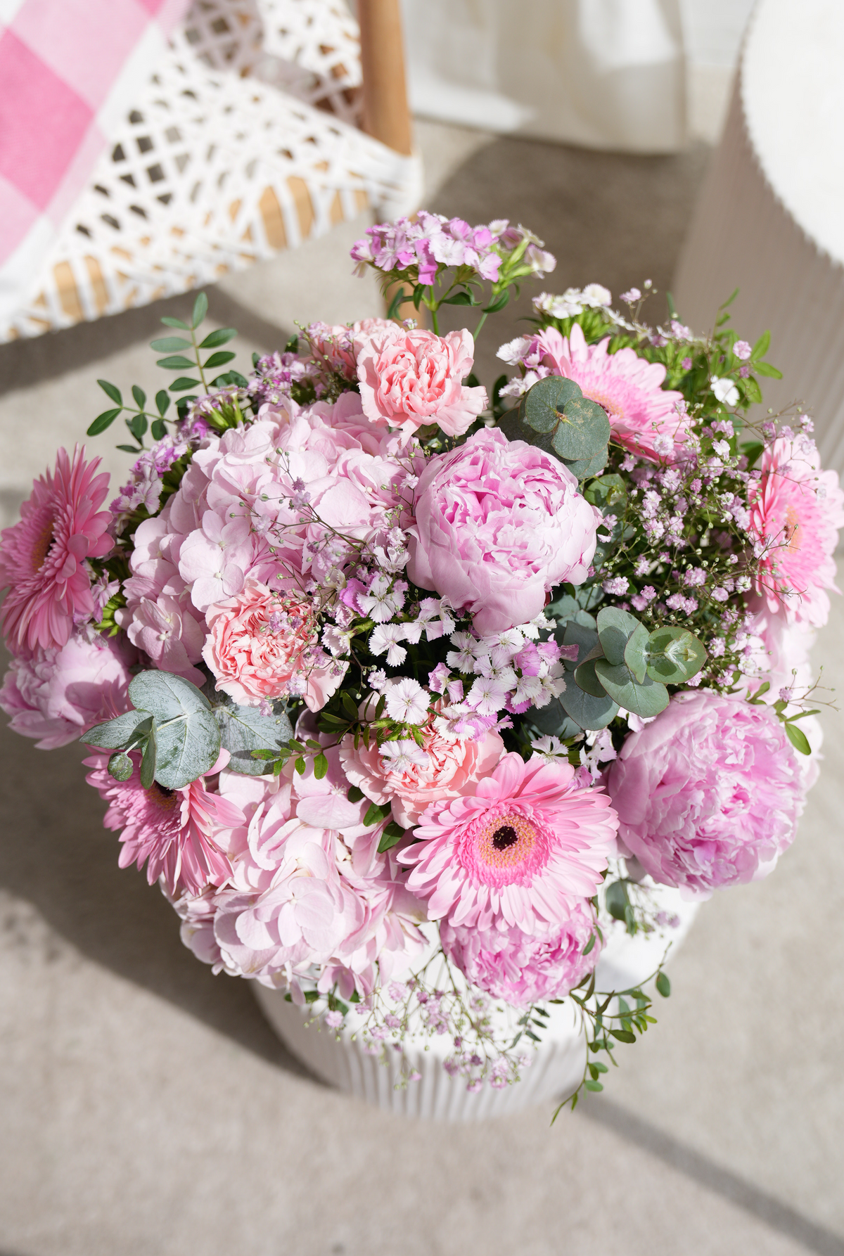 Get Well Peony Pretty Pink - Vase