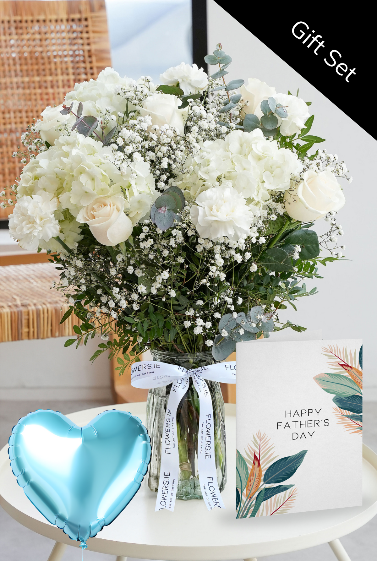 Father&#39;s Day Perfect White - Vase Gift Set