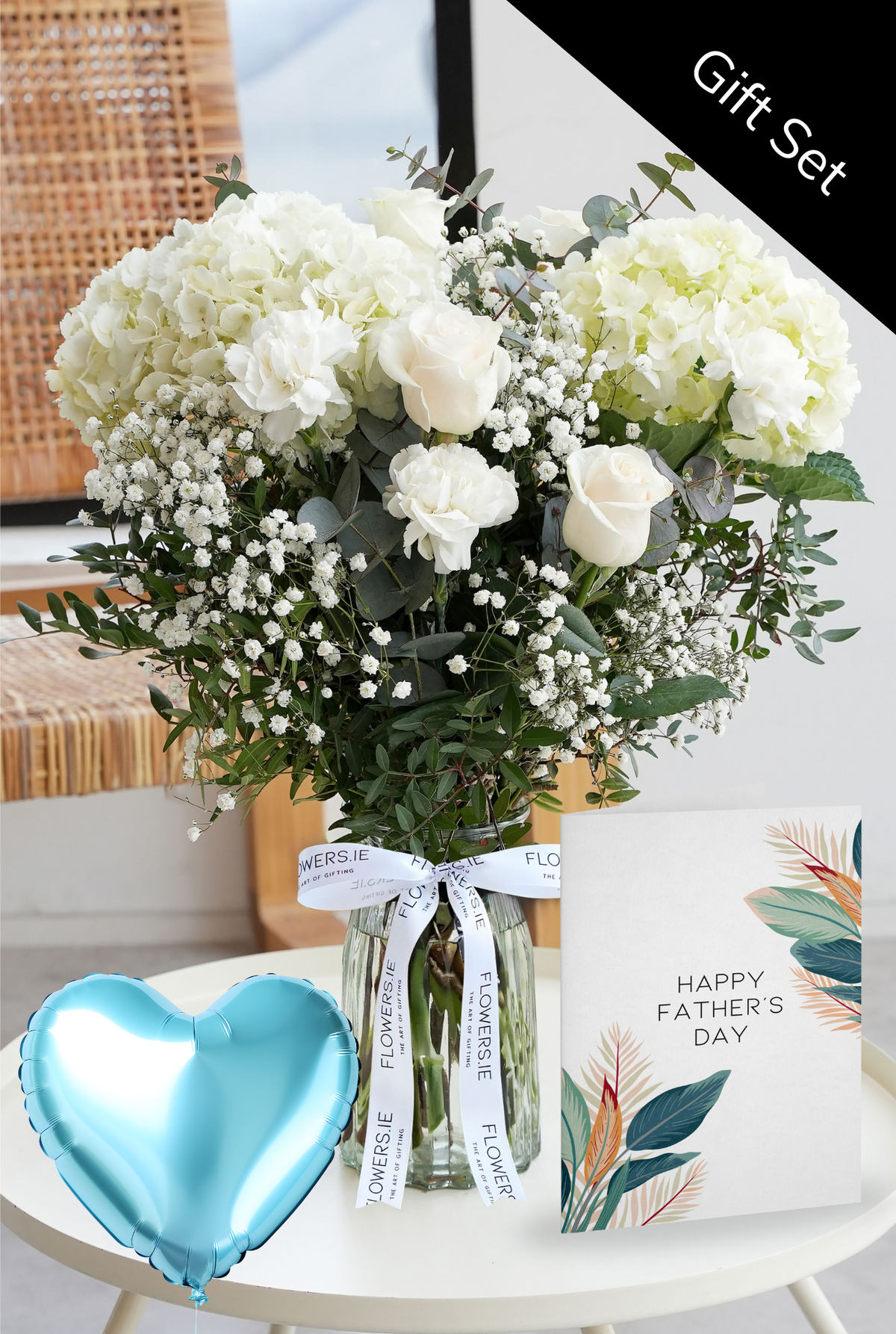 Father&#39;s Day Perfect White - Vase Gift Set