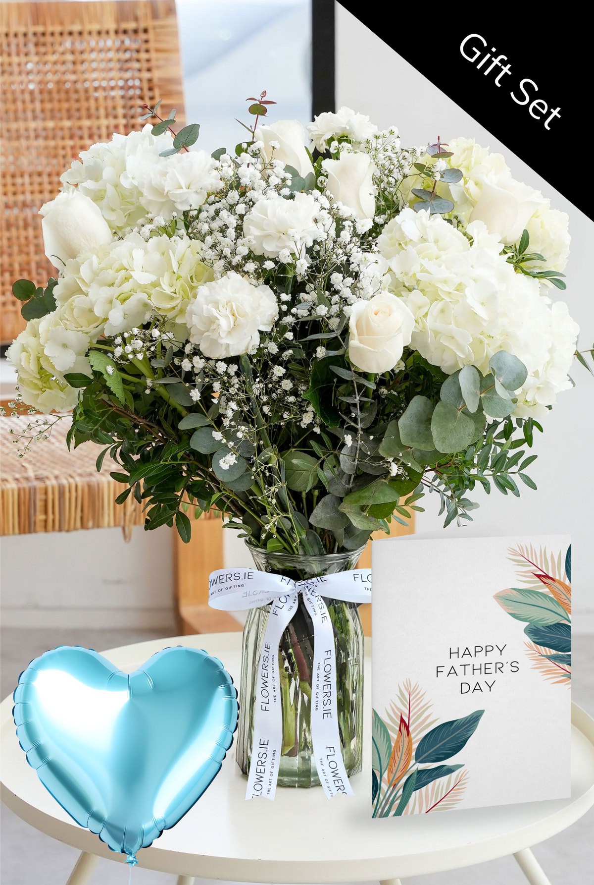 Father&#39;s Day Perfect White - Vase Gift Set