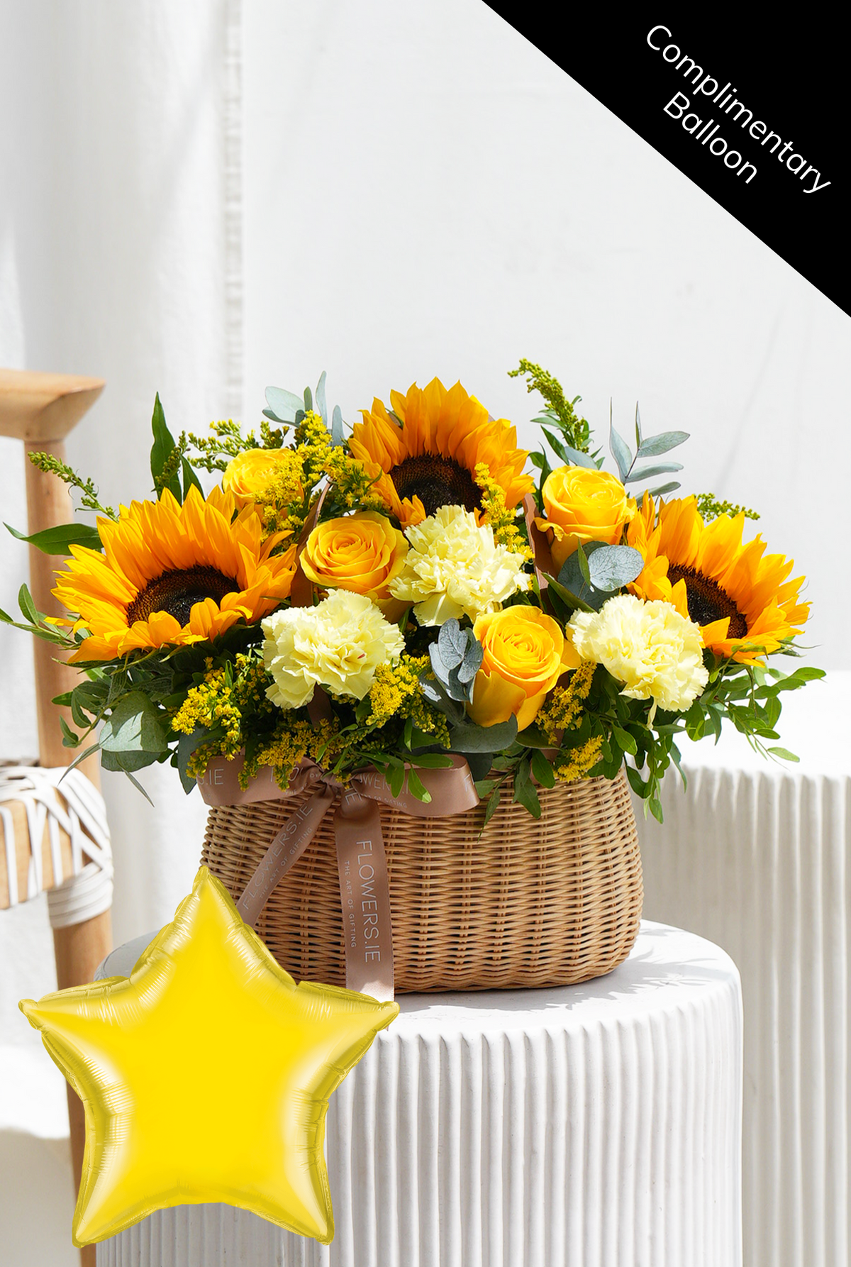 Sunflower - Basket (Complimentary Balloon)