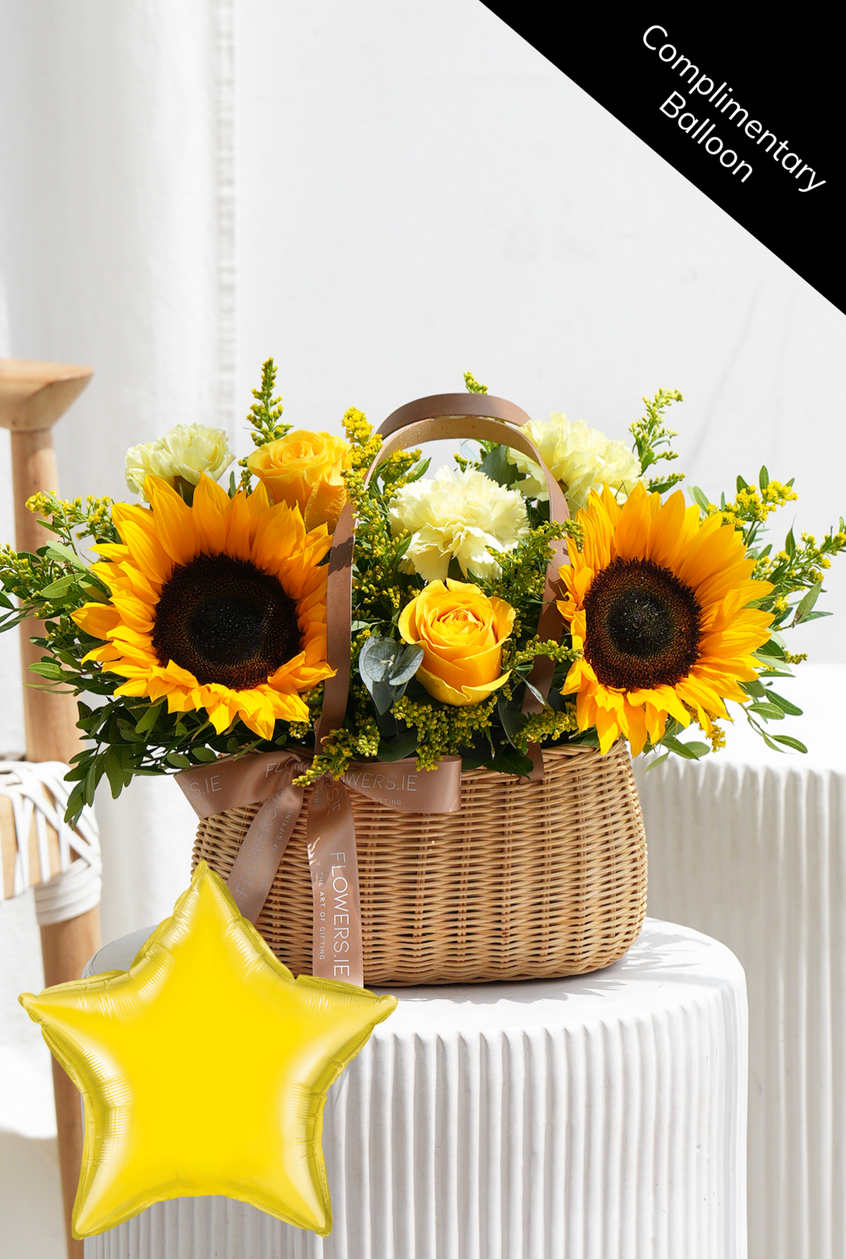 Sunflower - Basket (Complimentary Balloon)