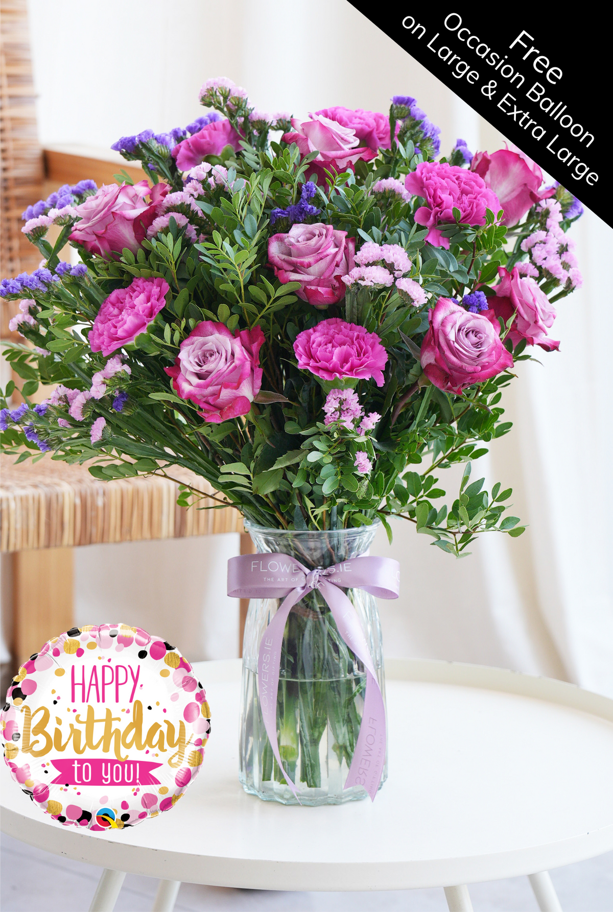Birthday Lavender Floral - Vase