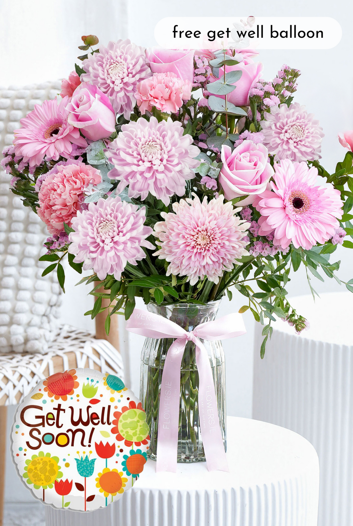 Get Well Pink Delight - Vase