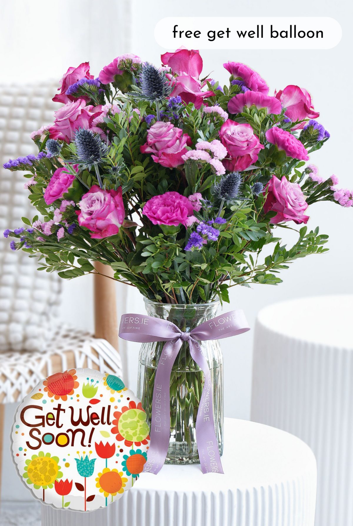 Get Well Lavender Floral - Vase