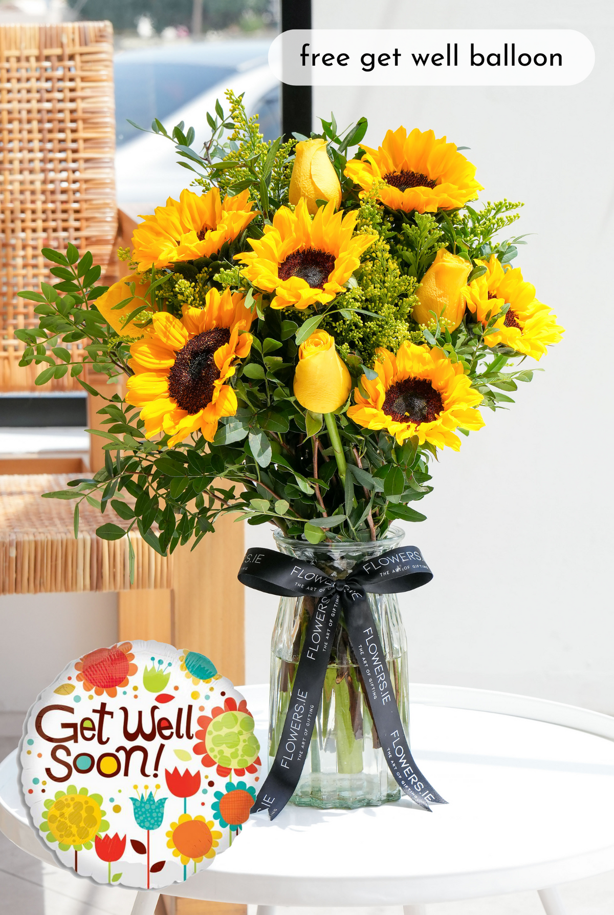 Get Well Sunflower - Vase