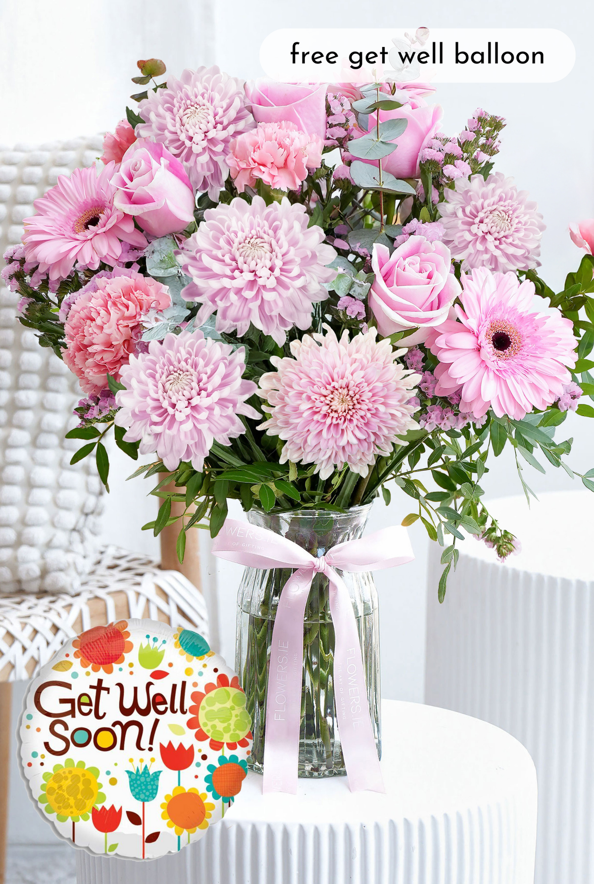 Get Well Pink Delight - Vase
