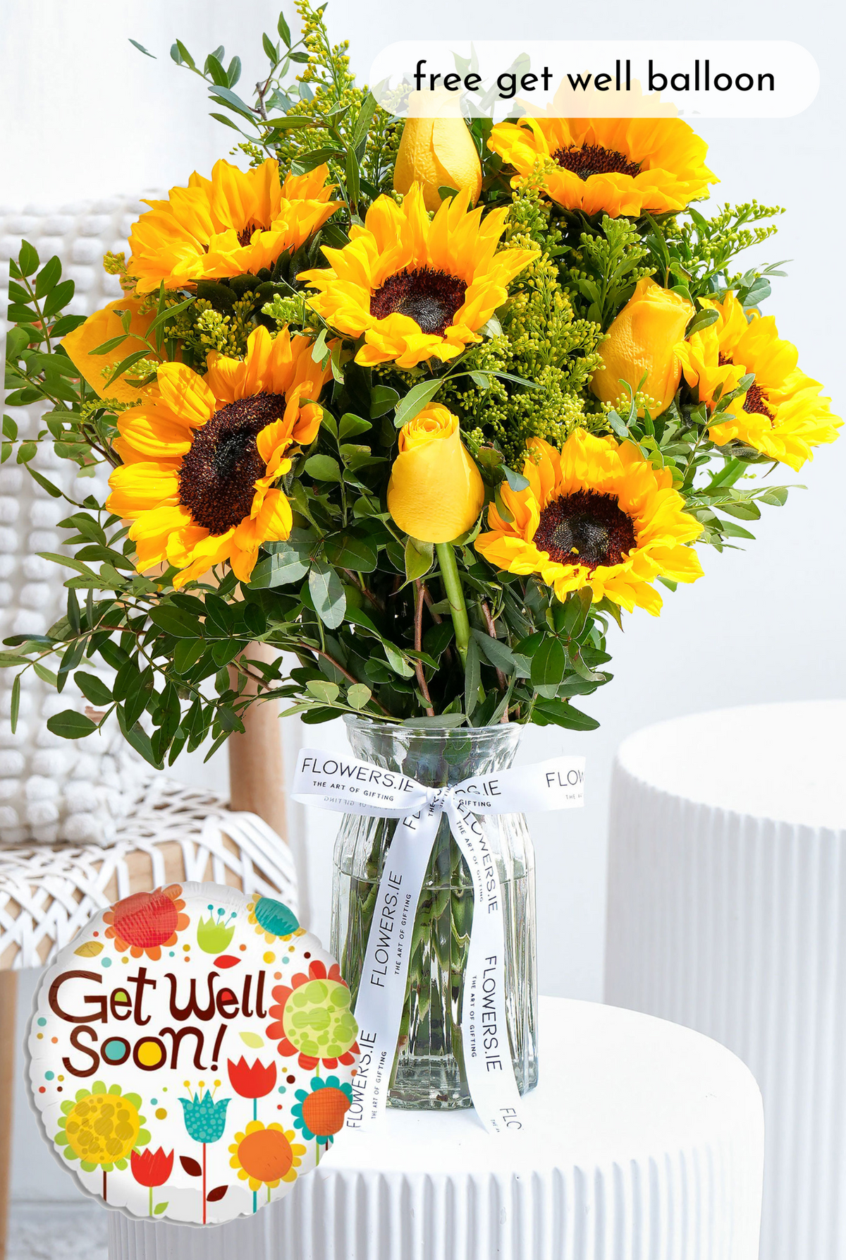 Get Well Sunflower - Vase