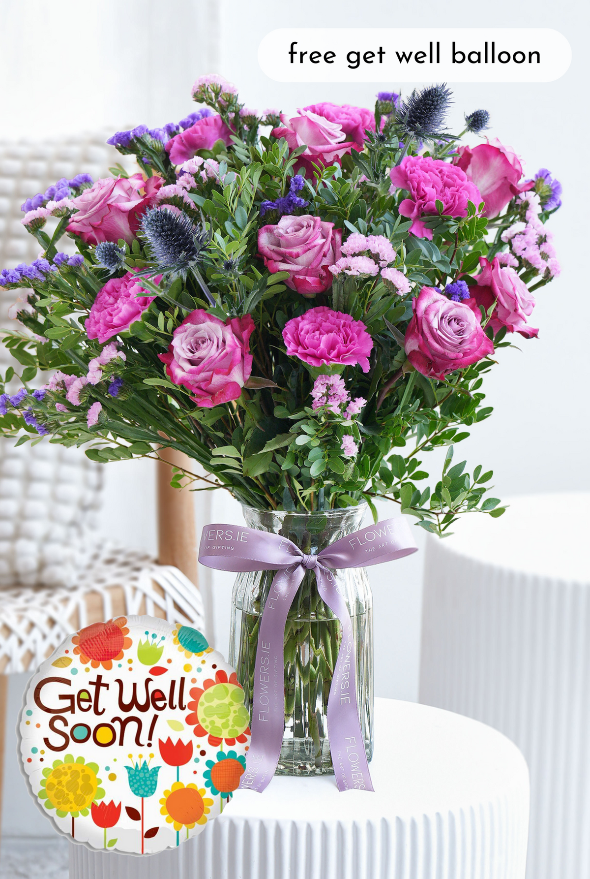 Get Well Lavender Floral - Vase