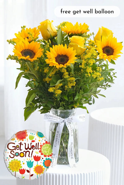 Get Well Sunflower - Vase