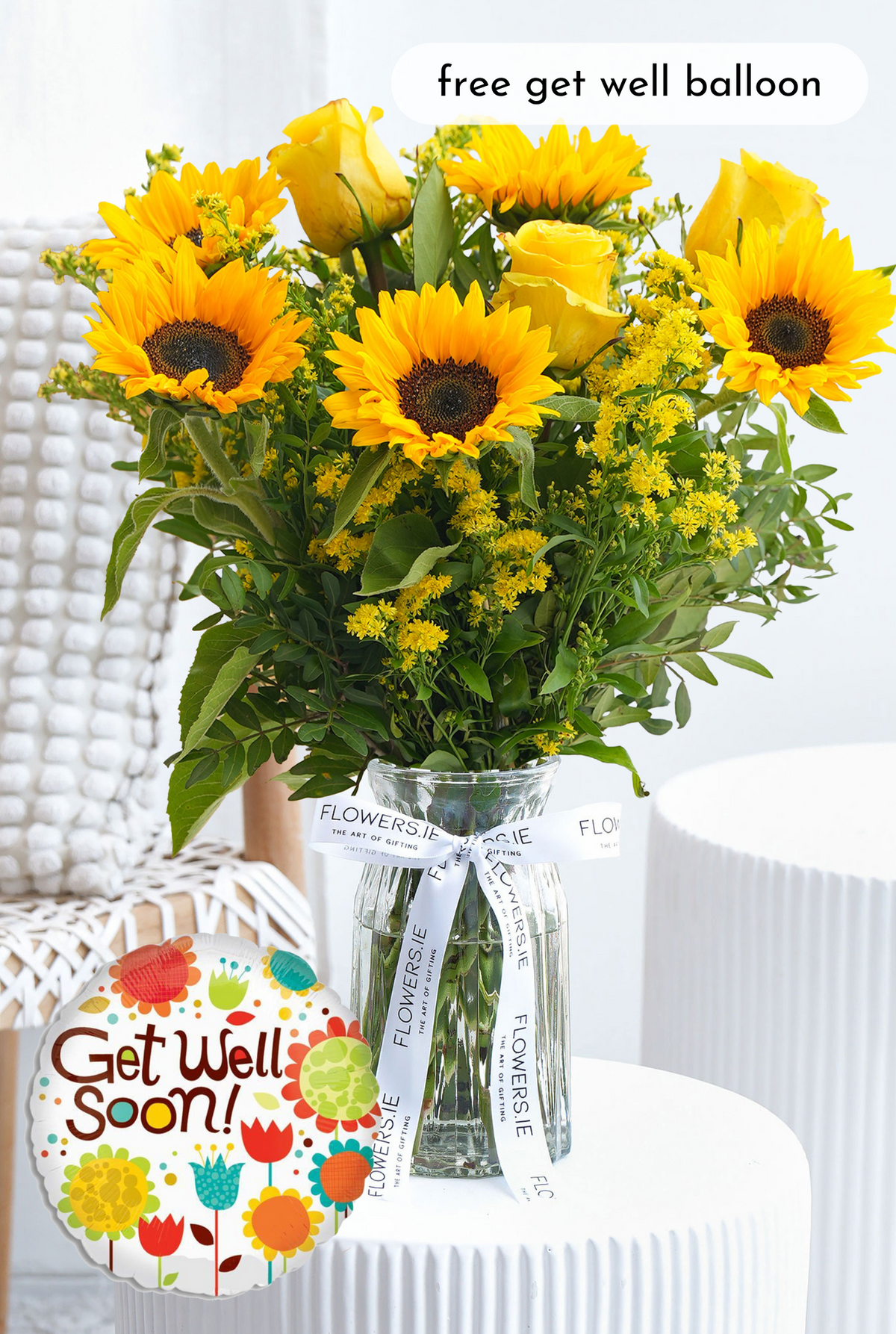 Get Well Sunflower - Vase