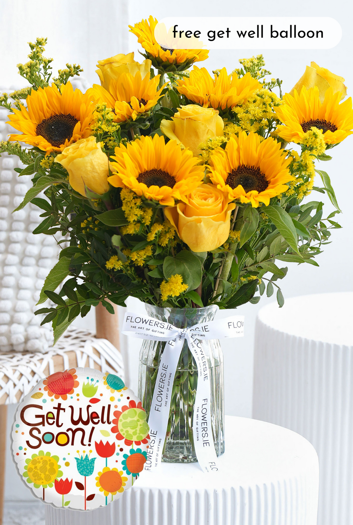 Get Well Sunflower - Vase