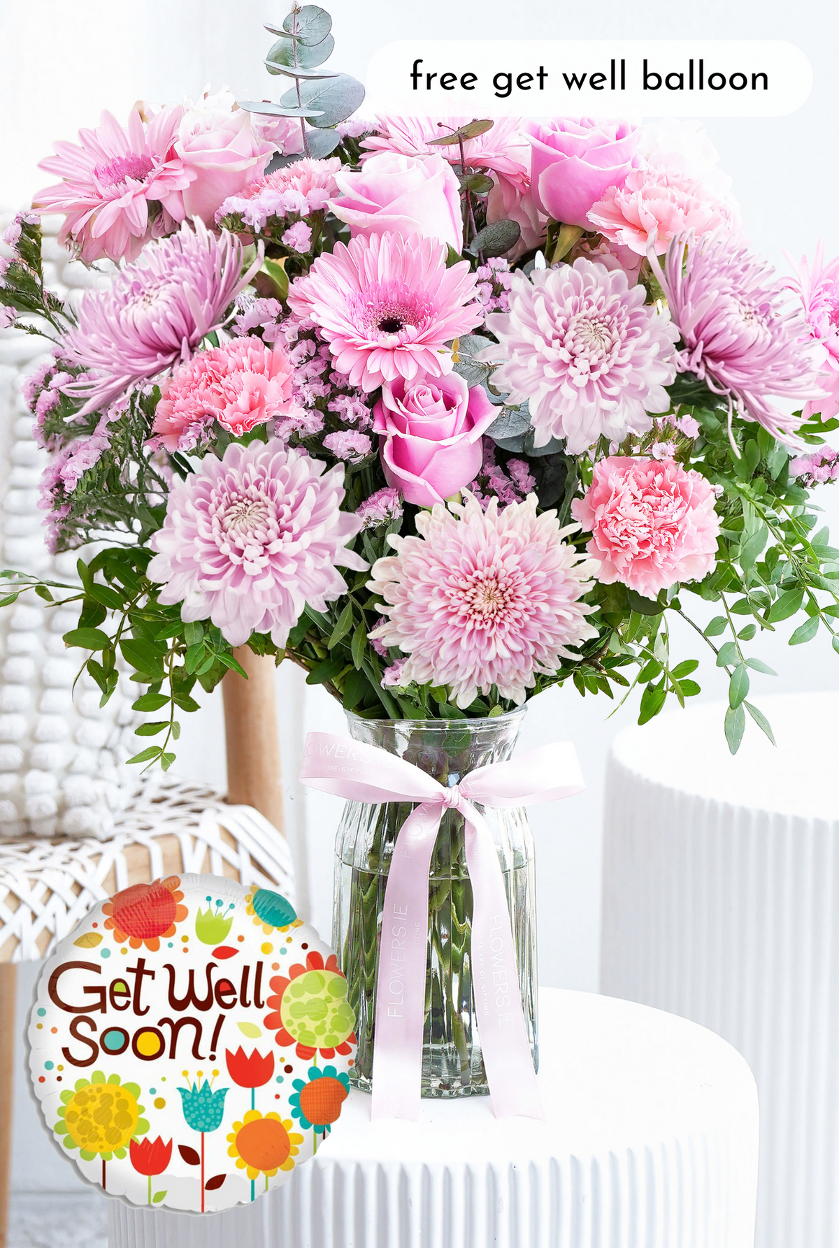 Get Well Pink Delight - Vase