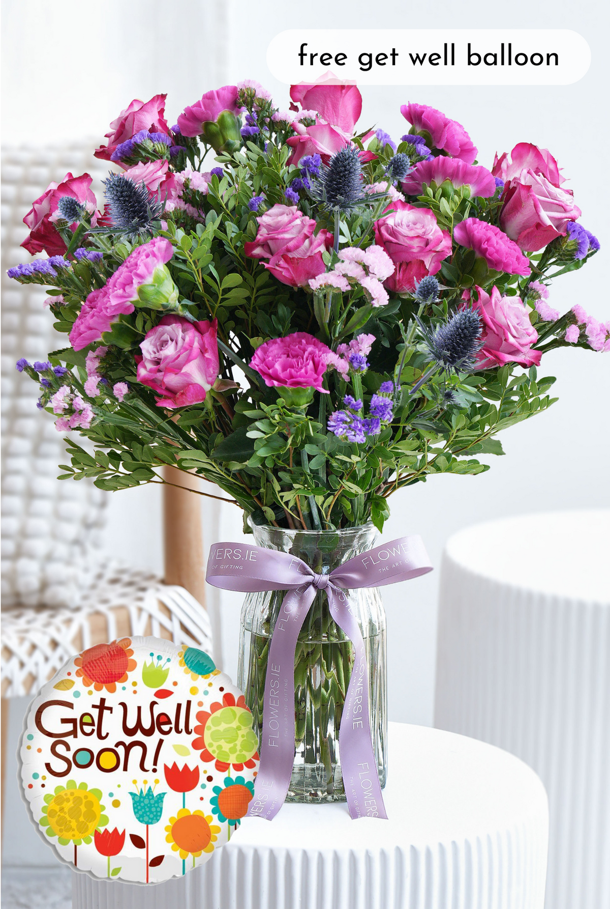 Get Well Lavender Floral - Vase