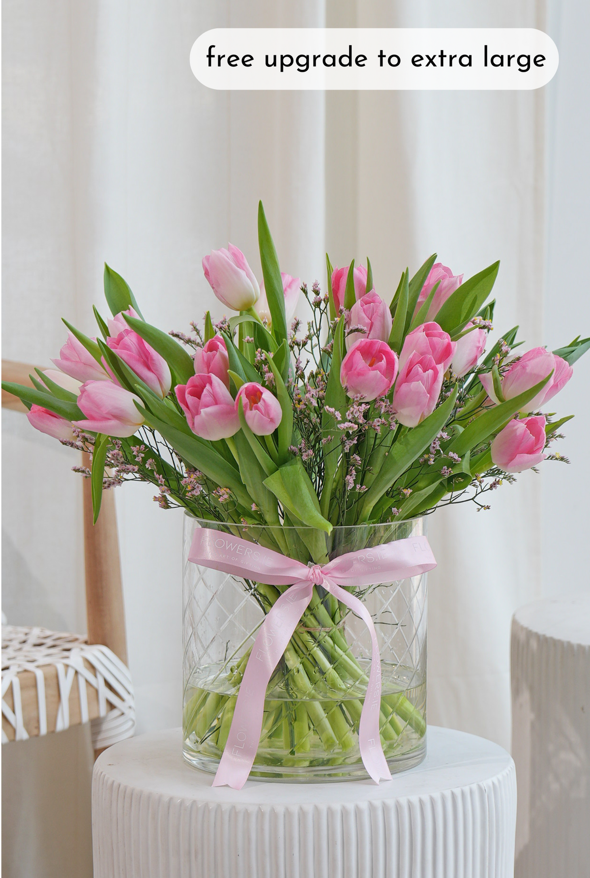 Luxury Pink Tulips - Vase