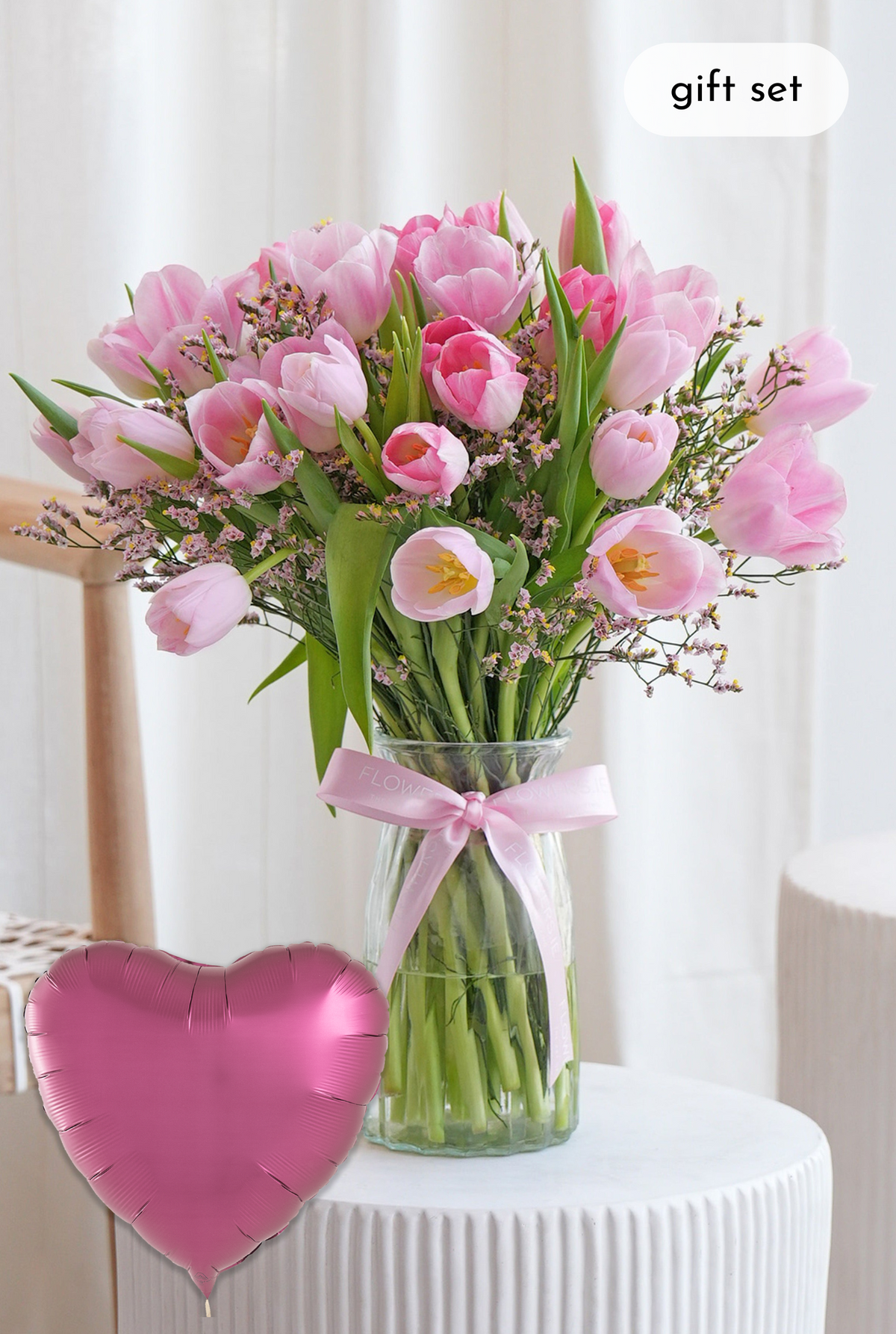 Luxury Pink Tulips - Vase