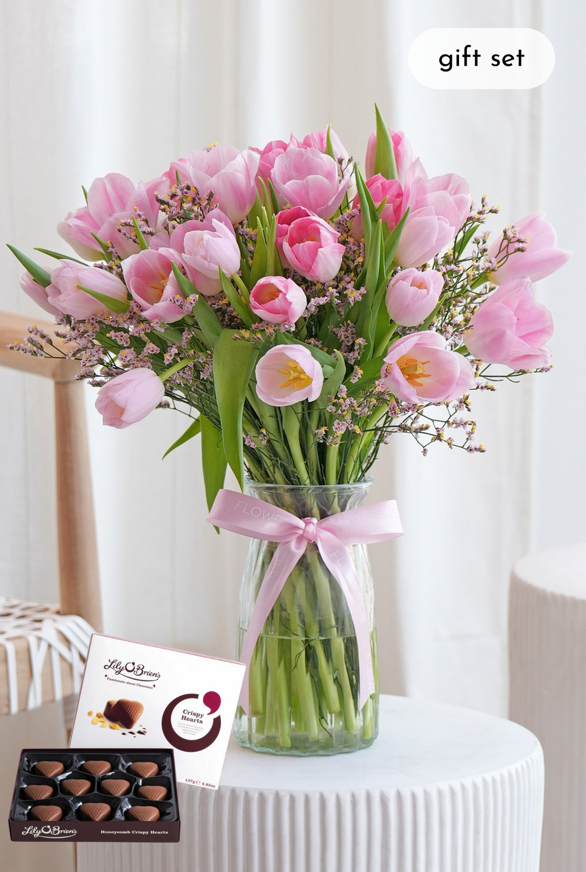 Luxury Pink Tulips - Vase