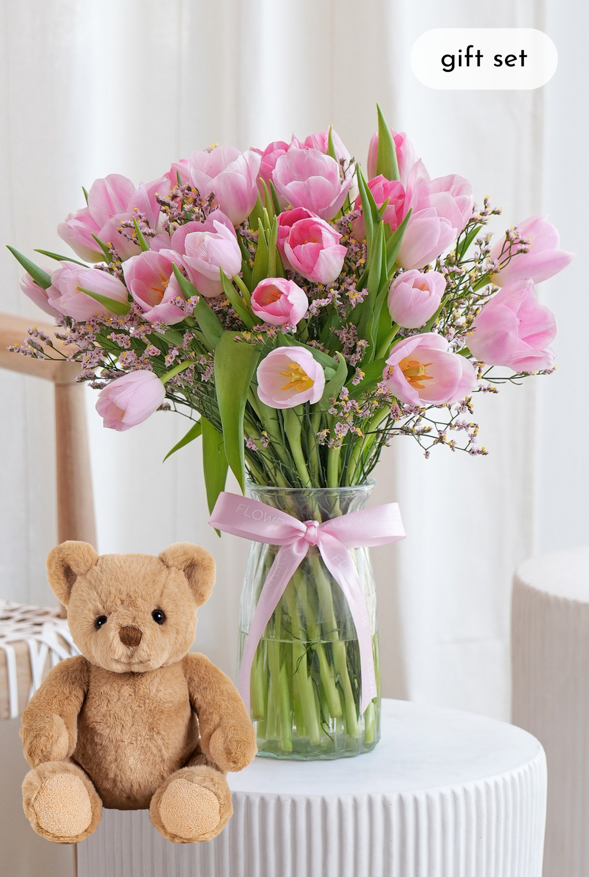 Luxury Pink Tulips - Vase