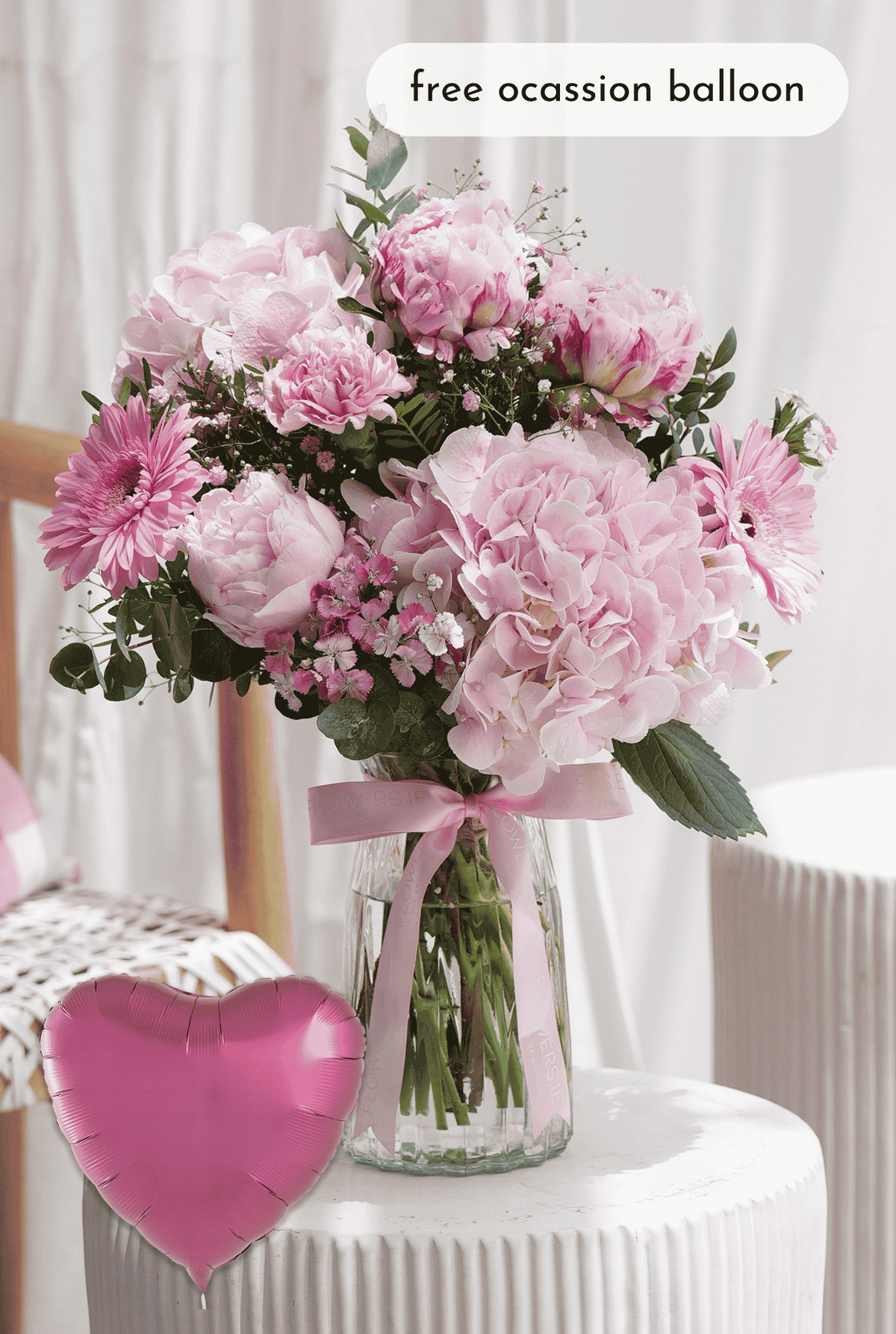 Peony Pretty Pink - Vase