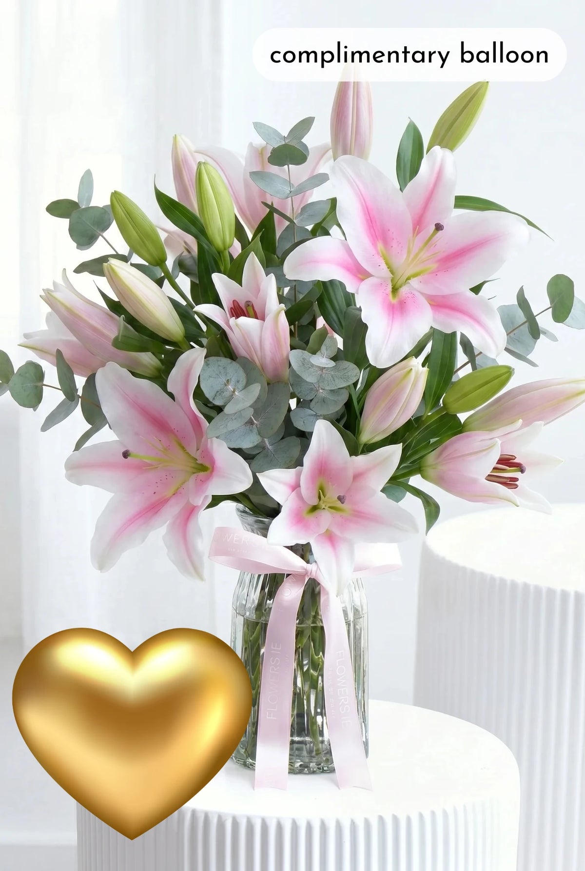 Pink Scented Lily - Vase