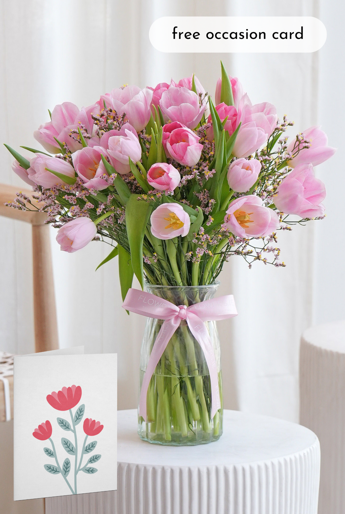 Mother&#39;s Day Luxury Pink Tulips - Vase