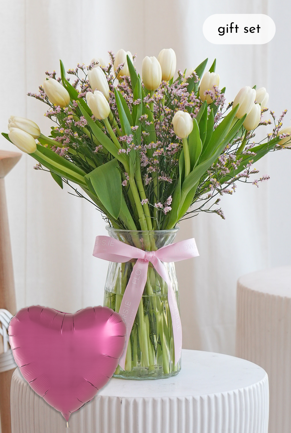 Luxury White Tulips - Vase