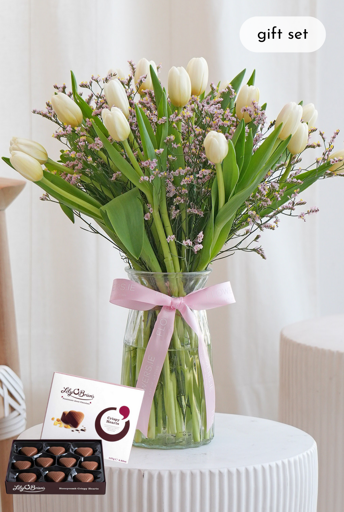 Luxury White Tulips - Vase