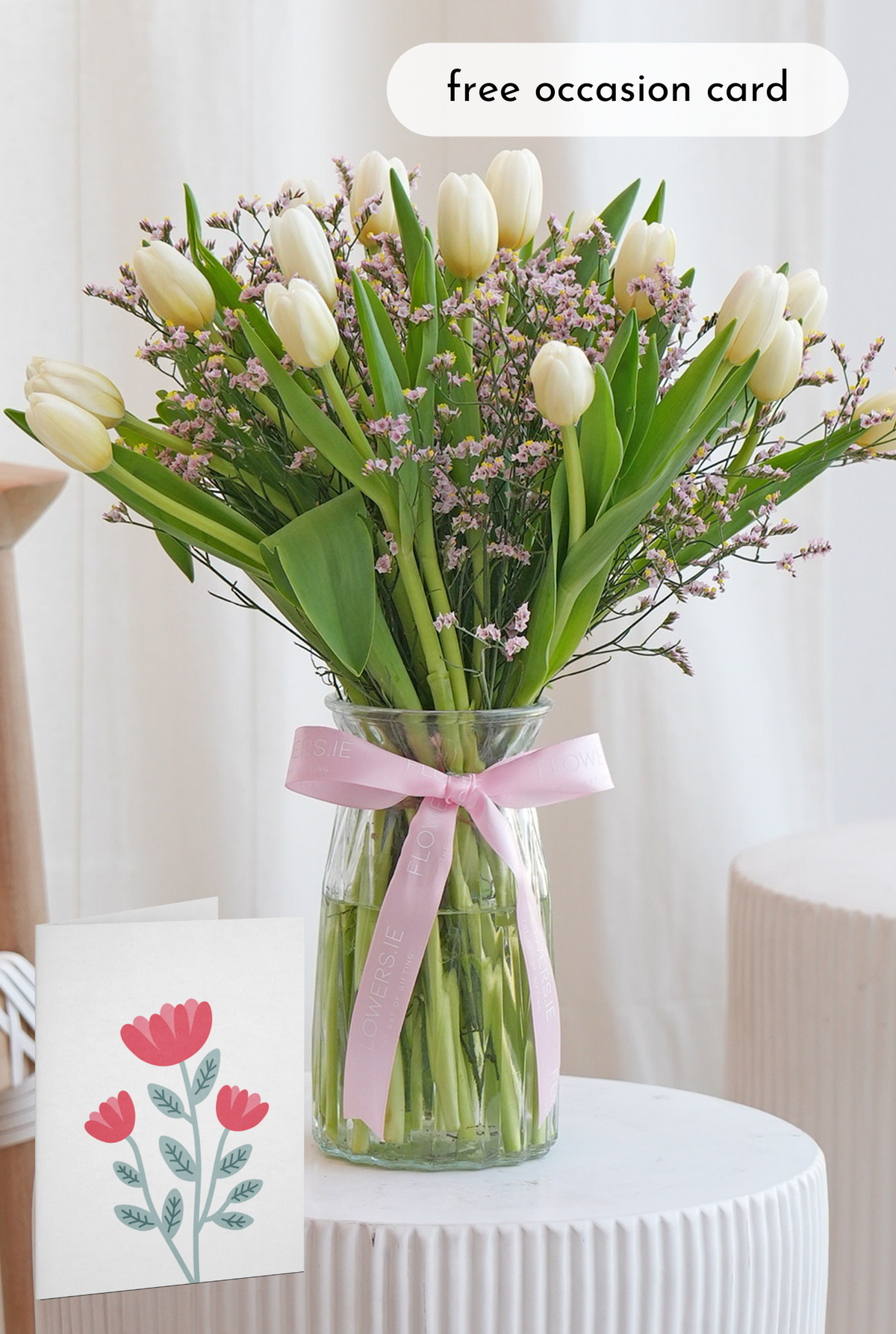 Mother&#39;s Day Luxury White Tulips - Vase