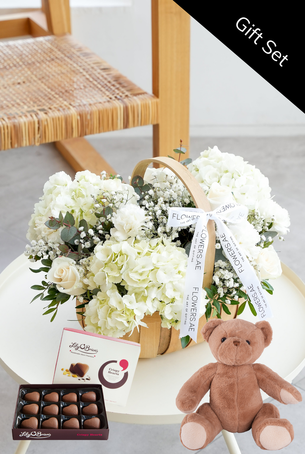New Baby Perfect White - Basket Gift Set